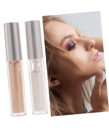 Mipcase 2pcs Liquid Eyeshadow | White & Mauve Glitter Makeup | Holographic Purple Highlighter | Quick Dry Bling Eyeshadow for Women - Buy Online on GoSupps.com