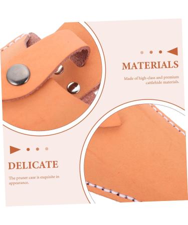 Frcolor Garden Shear Leather Holster - Durable Cowhide Tool Sheath for Salon Scissors | 21x9.5x5 cm - Orange - Buy Online on GoSupps.com