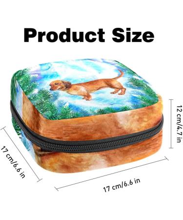 Portable Dachshund Napkin Storage Bag for Women & Teens | Menstrual Cup & Bandage Organizer - Buy Online on GoSupps.com