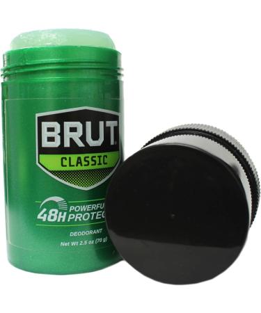 Brut Deodorant 2.25oz Round Solid Classic (66ml) - 3 Pack - Buy Online on GoSupps.com