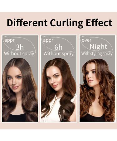 Satin Heatless Hair Curler Hair Rollers for Heatless Curls with Hair Claw Clip Soft Rubber Heatless Curling Rod Headband Heatless Curling Set for Sleep in Overnight (Pink) - Buy Online on GoSupps.com