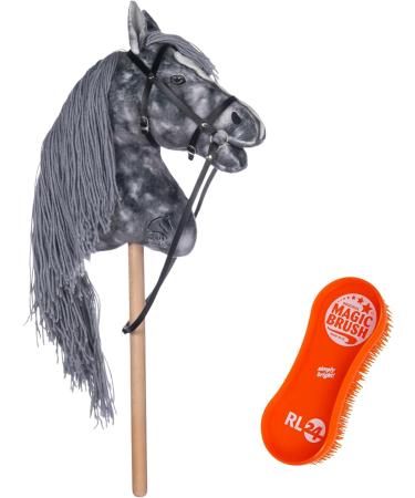 Buy RL24 HKM Hobby Horse Clara - Plush Gray Horse with Bridle & Magicbrush | International Shipping Available - Buy Online on GoSupps.com