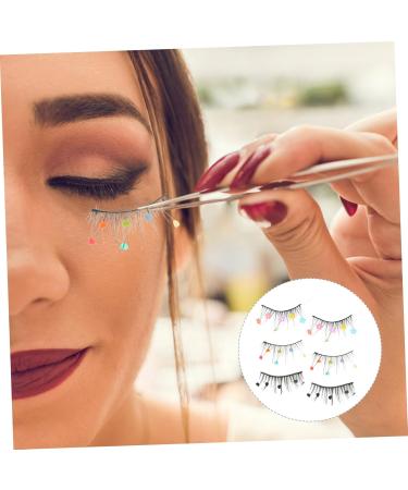 FRCOLOR 9 Pairs sequin false eyelashes colored lashes cosplay lashes color lashes pride makeup colored eyelashes lashes with color pride outfit Imitation Miss make up flower stickers - Buy Online on GoSupps.com