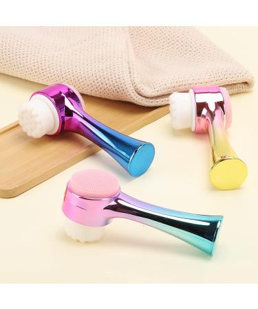 3PCS Facial Cleansing Brush Manual | 2 in 1 Double Sided Face Brush for Skincare and Massage - Buy Online on GoSupps.com
