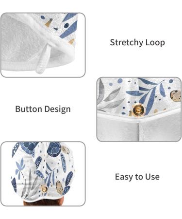 Super Absorbent Turtle Hair Towel 2 Pack - Quick Dry Hair Turbans for Women & Girls - Perfect for Fast Hair Drying - Buy Online on GoSupps.com