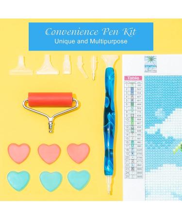 Sonsage Dark Blue Diamond Painting Resin Pen Set - 5D Ergonomic Roller Tools for Round & Square Drills - Buy Online on GoSupps.com