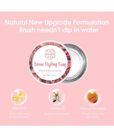 Viola House Eyebrow Gel - 2Pcs Waterproof Brow Glue & Styling Soap 30g (1.05oz) - Perfect Brow Hold & Shape - Buy Online on GoSupps.com