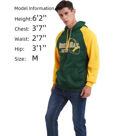 RZUO Men's City Classic Football Embroidered Pullover Hoodie - X-Large Green | Soft Fabric - Buy Online on GoSupps.com