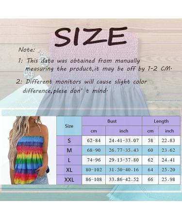 Niantie 4th of July Women's Tank Top - American Flag Patriotic Shirt | Distressed Strapless Tube Top in Blue - Size Medium - Buy Online on GoSupps.com