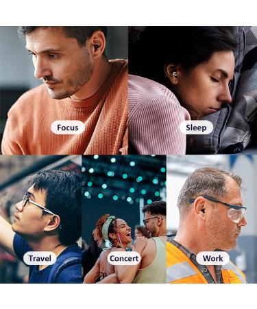 Focus Noise-Reducing Ear Plugs for Sleep | Reusable Soft Silicone for Snoring & Hearing Protection | 4 Sizes XS/S/M/L - Black - Pack of 1 - Buy Online on GoSupps.com