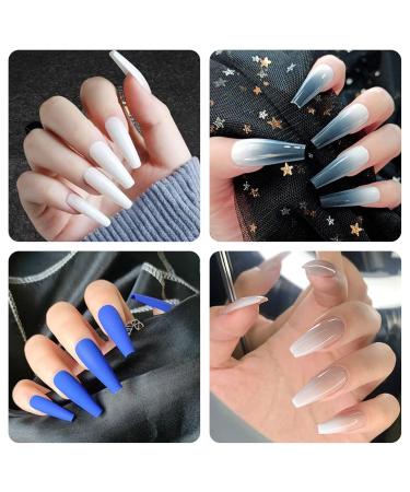 Savita 500 Extra Long Clear Nail Tips | No C-Curve Conical Quadratic | XXL Size for Salons & DIY Nail Art - Buy Online on GoSupps.com