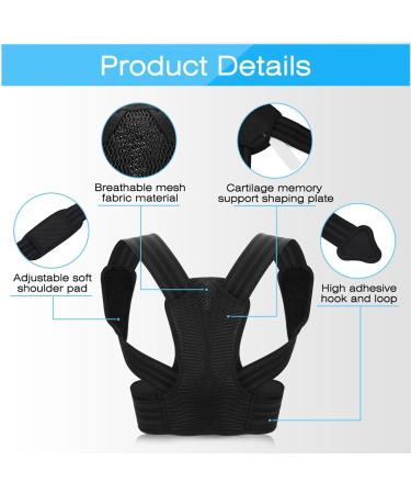 DOUQIFEI Posture Corrector for Kids Teenagers Spinal Support Back Posture Brace Upper Back Brace with Soft Shoulder Pads and Elastic Belts Adjustable Back Straightener Support - Buy Online on GoSupps.com