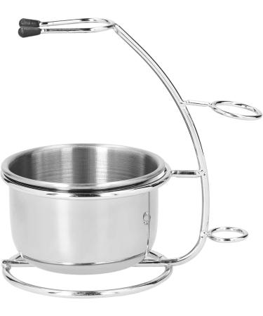 Buy Professional Metal Shaving Stand Bowl Set | Stainless Steel Shaving Brush Holder - International Shipping Available - Buy Online on GoSupps.com