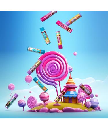 Beauty4Britain Kids Lip Balm Set Sweet Shop - 12 Different Dessert Flavours Beeswax & Coconut Oil Colourless for Girls and Boys - Buy Online on GoSupps.com