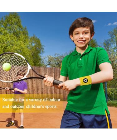 Colorful 6-Piece Children's Sports Bracelets - Football & Basketball Cotton Wrist Bands for Active Kids - Buy Online on GoSupps.com