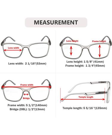 Eyekepper Large Frame Reading Glasses Champagne | Men Women | 1.25 Diopters - Buy Online on GoSupps.com