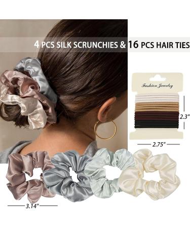 30 Pcs Hair Accessories Set for Women & Girls - Scrunchies, Hair Clips, Butterfly Clips, Silk Scrunchies, Elastic Ties, Claw Clips, Bow Barrettes - Styling Hair Bands - Buy Online on GoSupps.com