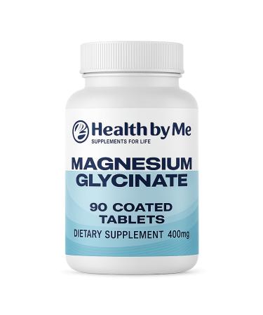 Magnesium Glycinate 400 mg - 90 Capsules | Sleep Muscle & Heart Support | Vegan Magnesium Supplements for Men and Women Gluten Free Non-GMO - 3 Month Supply 90 Count (Pack of 1)