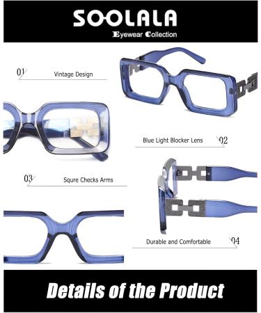 SOOLALA The Reading Glasses Company Blue Light Blocking Womens Reading Glasses Blue 3.5 x - Buy Online on GoSupps.com
