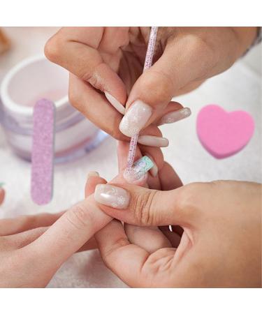 Vjeybv Nail File Buffer Block - Nail Buffer Files Double Sided Emery Board Manicure Tools with Heart-Shaped Buffer Cute Crystal Dot Drill Stick Polishing Shaping Sandpaper File for - Buy Online on GoSupps.com