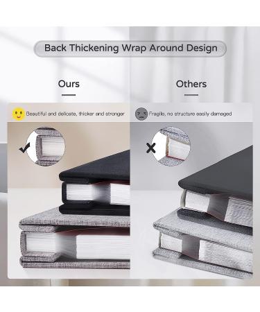 Popotop Large Photo Album Self Adhesive 4x6 5x7 8x10 Scrapbook Album DIY 60 Pages Picture Book Gifts for Mom Family Baby and Wedding with Metal Pen and Plastic Board 13"x12.6"60pages Grey - Buy Online on GoSupps.com