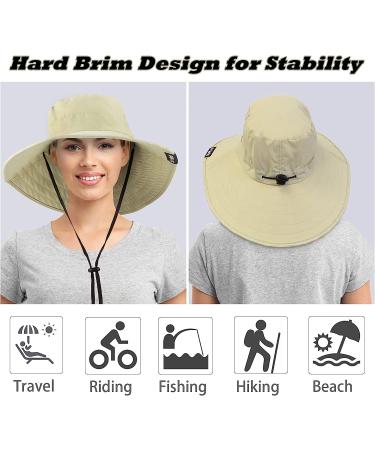 Solaris Wide Brim Sun Hat UPF 50+ for Women and Men - Tan | Outdoor Sun Protection Hat for Hiking and Gardening - Buy Online on GoSupps.com