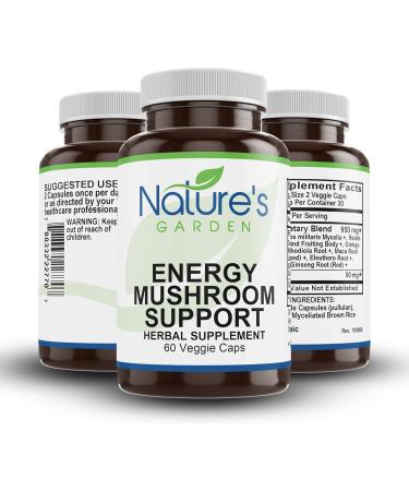 Nature's Garden - Energy Mushroom Support COG Capsules 60 VegCap - Buy Online on GoSupps.com