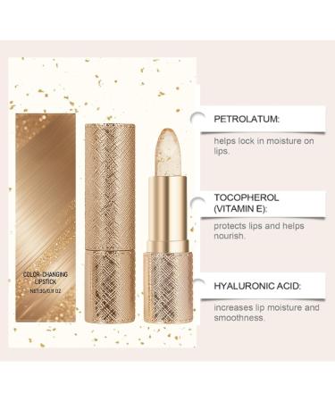  Nuvilo Transfer-resistant color-changing lipstick pH and temperature-reactive jelly balm sheer moisturizer with a natural pink tint and long-lasting wear (2 pcs) - Buy Online on GoSupps.com