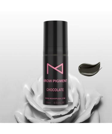 M Brow Semi Cream Pigment By Mellie Microblading - For Eyebrows Powder Brows Manual & Machine Use - Medical Grade - No Mixing - For Professionals Only -15ml (CHOCOLATE)