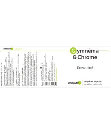 Gymnema & Chromium * 400 mg / 60 capsules * Titled to 100 mg in gymnemic acid * - Buy Online on GoSupps.com