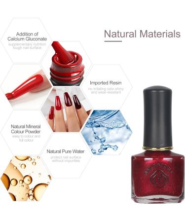 Glitter Nail Polish Set - Glitter Nail Varnish Set - 4PC Red Pink Orange Glitter Sparkle Quick Dry Oil-Based Formula Nail Polish - No Need Cure Nail Paint for DIY Nail Art - Buy Online on GoSupps.com