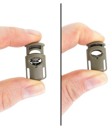 SGT KNOTS Toaster Ellipse Spring Cord Lock - 10 Pack Coyote Brown Plastic Toggle Stopper for Paracord Drawstrings and Clothing - Buy Online on GoSupps.com