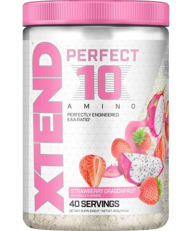 XTEND Perfect 10 Amino EAA Powder Strawberry Dragonfruit | 5g Essential Amino Acids + Branched Chain Amino Acids + Electrolytes to Fuel Hydration & Recovery | 40 Servings Strawberry Dragonfruit 14.1 Ounce (Pack of 1)