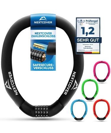 NextCover New Bicycle Castle with Number Code Safesecure for high security I Castle with a 5-act number code I Number lock Bicycle I Bike Lock Perfect for e-bike i chain lock black - Buy Online on GoSupps.com