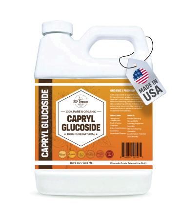 33RD PARALLEL SOAP CO. Capryl Glucoside Liquid Surfactant (16 oz) - Caprylyl Natural, Plant Derived, DIY Skin Care - Facial Cleansers, Body Washes, Shower Gels, Foaming, Body Soap, Shampoos, 16 ounce
