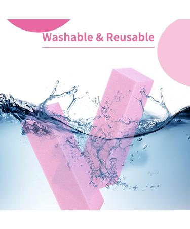 Sibba 10Pcs Nail Buffer Block Set for Natural Acrylic and Gel Nails - Professional Manicure Pedicure Salon Tool for Dead Skin Trimming - Pink - Buy Online on GoSupps.com