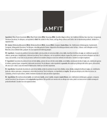 Amfit Nutrition Whey Protein Powder Stracciatella Flavour 2.27kg - 75 Servings - Buy Online on GoSupps.com