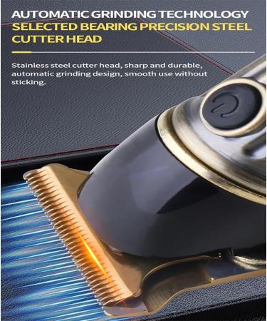 Hair Clippers for Men Professional Beard Shaver Barbershop Grooming Cordless Hair Trimmer Hairstyle Design Carving Metal Men Cordless Hair Trimmer - Buy Online on GoSupps.com