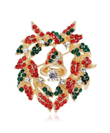 Pin Jewelry Gifts for Women Cute Inlaid Rhinestone Christmas Brooches for Women Creative Colorful Boots Snowman Pins Party Accessories Sweater Jewelry Brooches & Pins