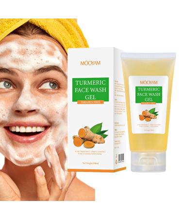 Kurkuma face detergent soothing moisturizing facial cleaner for daily useTurmeric oil cleaning 100 ml for the skin that is tending to acne and fading QeEpepucak