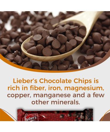 Lieber's Vegan Semi-Sweet Chocolate Chips 9 oz (Pack of 3) - Gluten Free, Dairy Free, Kosher Parve, Low Calorie Baking Chips - Buy Online on GoSupps.com