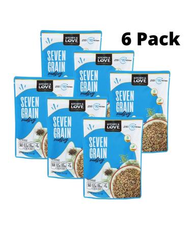 Kitchen & Love Seven Grain Medley 8oz 6-Pack - Pre Cooked, Vegan, Vegetarian, Gluten Free - Buy Online on GoSupps.com