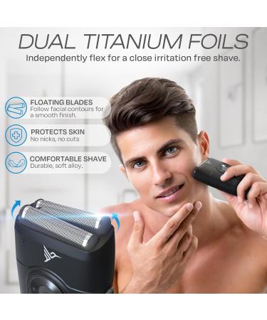 HUMMINGBIRD MK2 Compact Foil Shaver No Nick No Cut Portable USB C Rechargeable Electric Razor for Men | Dual Foil Flex Head & Travel Groomer with LED Display - Buy Online on GoSupps.com