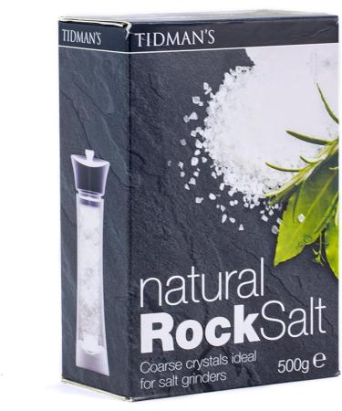 Tidman's Natural Rock Salt | Coarse Crystals | Natural Seasoning | Healthy diet | 500g (Pack of 2) - Buy Online on GoSupps.com