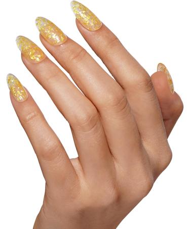 Bluesky Golden Flake No Wipe Top Coat 10ml GLT01 Gold Leaf Gel Nail Polish for 21 Day Manicure Professional Salon& Home Use Requires Curing Under LED UV Nail Lamp - Buy Online on GoSupps.com