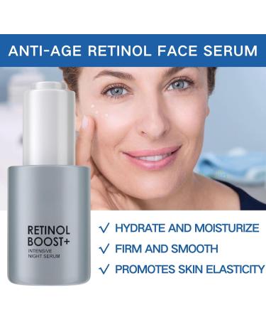 Retinol Face Night Serum Anti Wrinkle Serum Retinol Serum for Face Retinol Face Serum Face Moisturizer for Women Hydrating Serum Dark Spot Remover Anti Age Serum Plump and Smooth Skin - Buy Online on GoSupps.com
