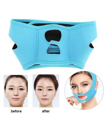 Lose Weight & Lift Skin with V Facial Mask - Effective Double Chin Removal | Slimming Face Mask (Blue) - Shop Now! - Buy Online on GoSupps.com