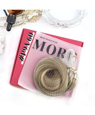 Moresoo Microring Real Hair Extensions - Brown & Blonde 1g Cold Fusion 45cm Remy Hair Thick 50g #9A/60 - Buy Online on GoSupps.com