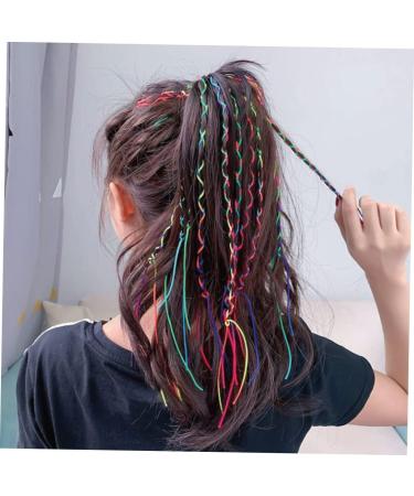 7 Sets Colored Hair Rope Hair Braiding Rope Braided Hair Ribbons Ribbon for Hair Hiphop Hair Tie Hair Tinsel Braided Hair Wire Fairy Wig Polyester Child Elastic Hair Extensions - Buy Online on GoSupps.com