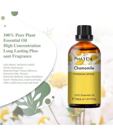 PHATOIL Chamomile Essential Oil 30ML - Therapeutic Grade, 100% Pure Natural Oil for Diffusers, Aromatherapy, Mood Improvement - Pack of 1 - Buy Online on GoSupps.com